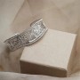 Gardenia Fiber Copper Plated 925 Silver Open Bracelet Female Bracelet Wide Face Bracelet Jewelry