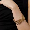 Embroidered Lace Hollow Flower Wide Bracelet Open Bracelet
