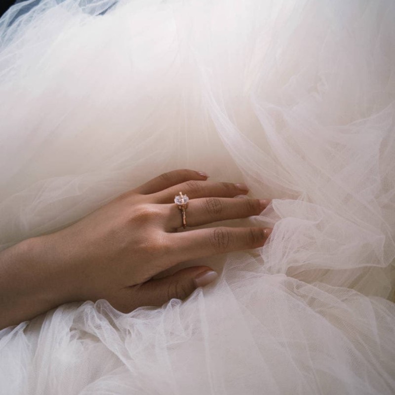 Round Ice Bamboo Ring