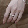 String Flower Filigree Sterling Silver Ring Pure Hand-Woven New Chinese Style Simple