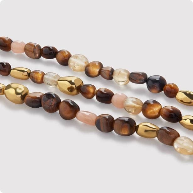 Caramel Gem Bracelet Tiger Eye Turquoise Bracelet