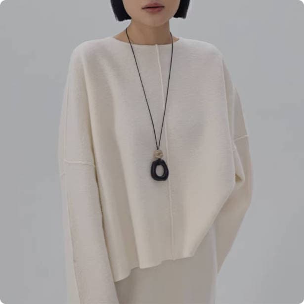 Black Rope Necklace Women'S Long Pendant Sweater Chain High-End Accessories